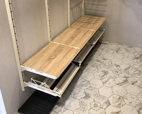 Обувница выдвижная двухрядная 600х450